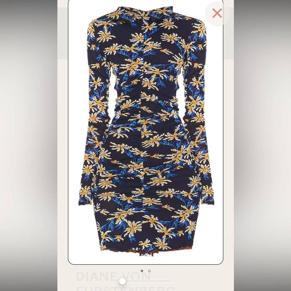 Diane Von Furstenberg Azula Reversible Long Sleeve Dress NWT, deep discount!